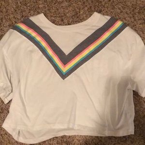 Grey, white, pink,light pink,yellow, blue cop top